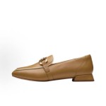 Clarks Ubree 15LiIy leather comfortable, simple and stylish loafers for women in light brown